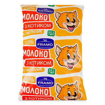 Молоко Framo ультрапастеризоване 2.6% 900 г (4820050461752)