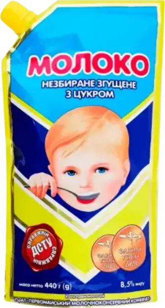 Молоко згущене Первомайський незбиране з цукром 440 г