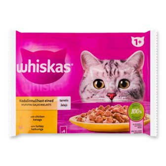 Корм для котів Whiskas курка та індичка в желе (4*85г)