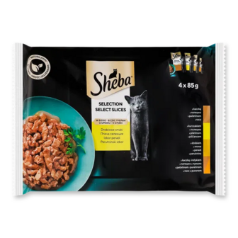 Корм для котів Sheba SelectSlices з м'ясом птиці в соусі (4*85г)