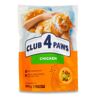 Корм для котів Club 4 Paws Premium з куркою сухий (900г)
