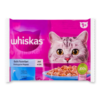 Корм для котів Whiskas тунець та лосось в желе (4*85г)