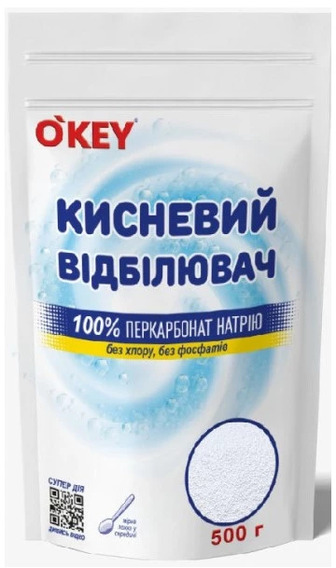 Кисневий відбілювач O'Key 100% дой-пак, 500 г
