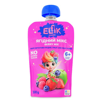 Пюре Elfik Magic Ягідний мікс фруктово-ягідне для дітей від 6-ти місяців 100 г (4820266361952)