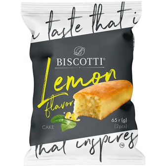 Кекс Biscotti Кейк з ароматом лимона 65 г (4820180816002)