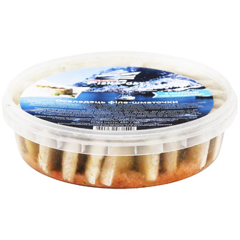 Оселедець Fish Port філе-шматочки в маринаді По-шведськи 450 г (4820272061549)