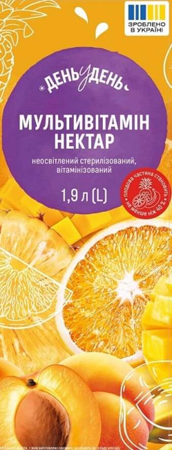 Нектар 1,9 л День у День мультивітамін стерилізований, тетра пак 