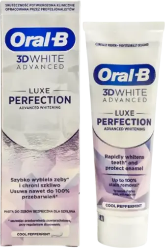 Зубна паста Oral-B 3D White Advanced Luxe Perfection Вдосконалене Відбілювання 75 мл