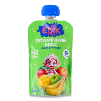 Пюре Elfik Magic фруктове вітамінний мікс д/п (100г)