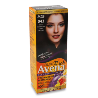 Крем-фарба Avena Rich Color 043 Темно-каштановий