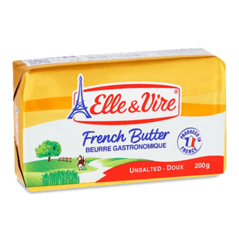 Масло вершкове Elle & Vire несолоне 82% (200г)
