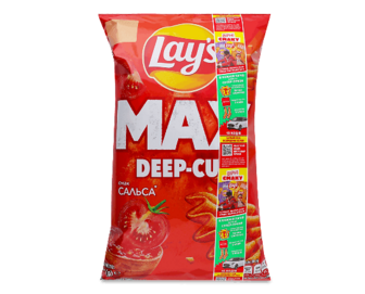 Чипси Lay's Max Deep-cut зі смаком сальси (95г)