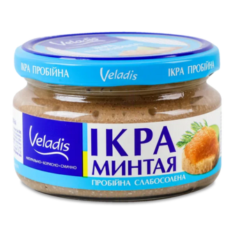 Ікра минтая Veladis пробійна слабосолена с/б (180г)