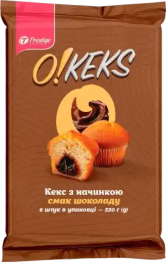 Кекс O!Keks зі смаком шоколаду 330 г