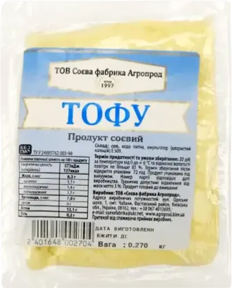 Сир Агропрод соєвий тофу 6%