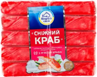 Крабові палички Водний Світ Сніжний краб 250 г