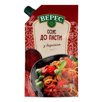 Соус Верес До пасти з базиліком нестерилізований 200 г (4823105408443)