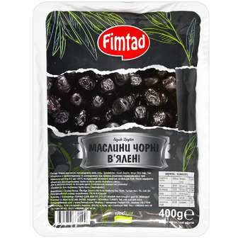 Маслини чорні Fimtad в'ялені 400 г (8681957371409)