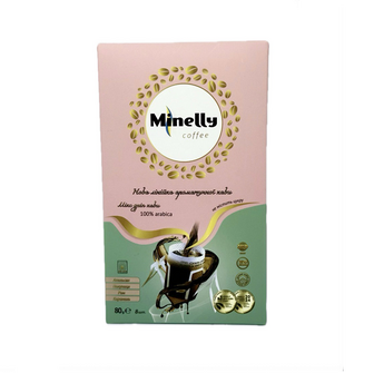 Кава (8*10г) Minelly Арабіка мелена мікс дріп пакетів ароматизованих к/уп 