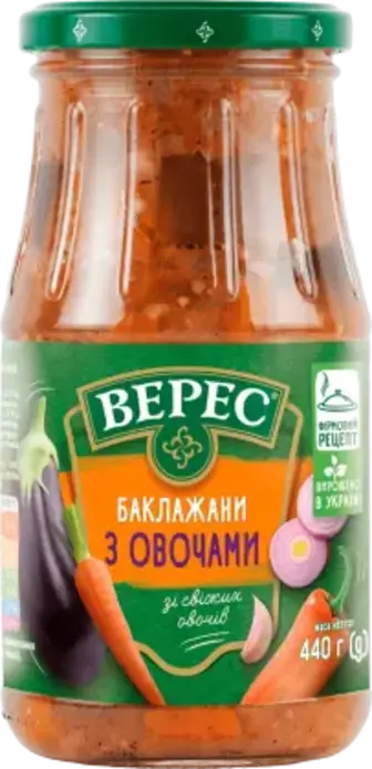 Баклажани Верес смажені з овочами 440 г