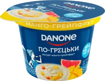 Йогурт Danone по-грецьки Манго та Грейпфрут 3.5% 150 г