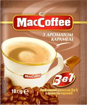 Кавовий напій MacCoffee Карамель 3в1 18 г