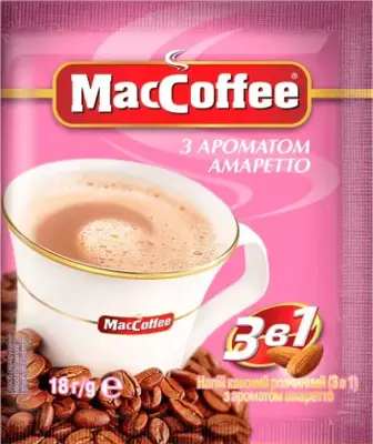 Кавовий напій MacCoffee Амаретто 3в1 18 г