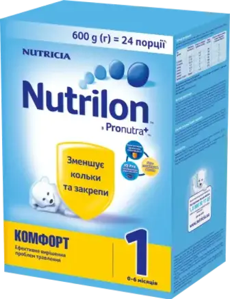 Суміш молочна суха Nutrilon Комфорт 1 від 0 до 6 місяців 600 г