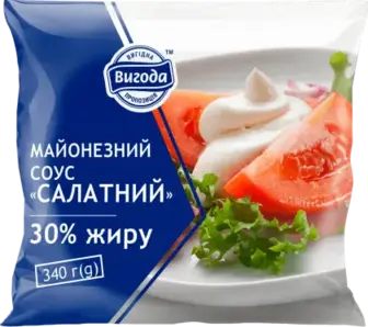 Майонезний соус Вигода Салатний 30 % 340 г