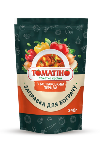Заправка ТОМАТІНО томатна до болграчу з болгарським перцем дой/пак 240г