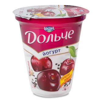 Йогурт Дольче Вишня чіа 3,2%, стакан (280г)