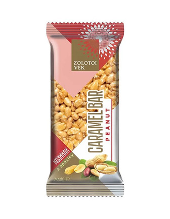 Козинак Золотий вік Caramel Bar з арахісу 80 г (4820026707020)