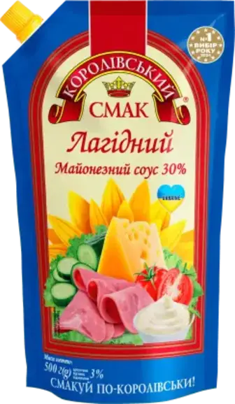Майонез Королівський смак Лагідний 30% 500 г
