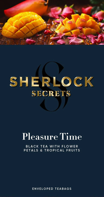 Чай чорний Sherlock Secrets Pleasure Time 22 пакетиків (4823118604184)