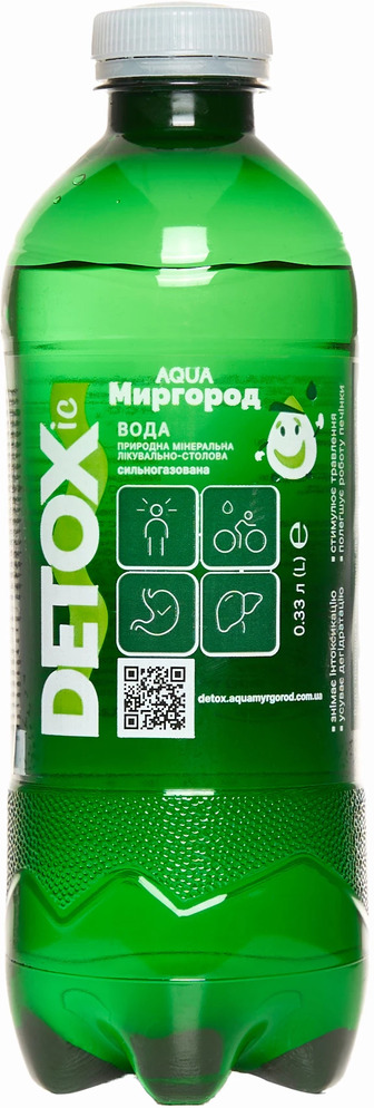 Вода Aqua Миргород Detox лікувально-столова 0.33 л (4820010772690)