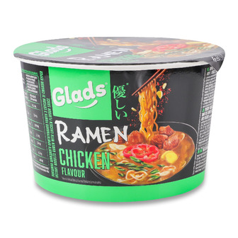 Локшина швидкого приготування Glads Рамен з соусом зі смаком курки 105 г (4820286440316)
