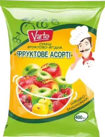 Сумiш фруктово-ягідна Varto Фруктове асорті швидкозаморожена 400 г