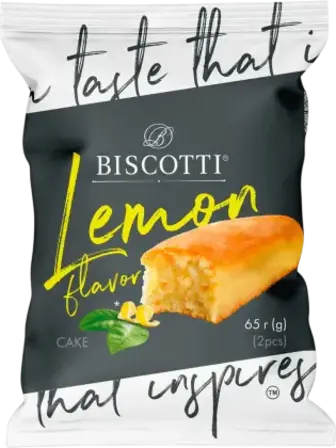 Кекс Biscotti Кейк з ароматом лимона 65 г