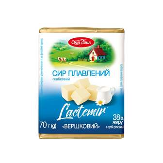 Сир плавлений 70 г Своя лінія Вершковий 38% фольга 