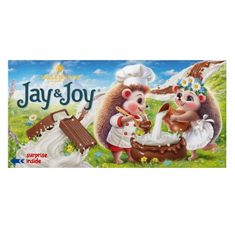 Шоколад 90 г Millennium Jay&Joy молочний з молочною начинкою к/уп 