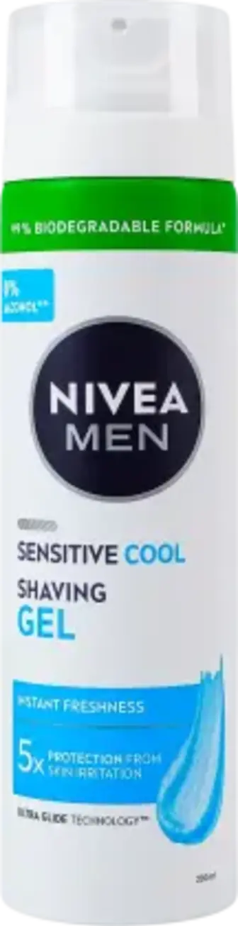 Гель для гоління Nivea Men Миттєвий захист для чутливої ​​шкіри охолоджуючий 200 мл