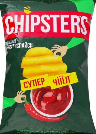 Чіпси Chipster_s томат спайсі хвилясті 95г