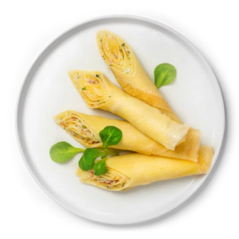 Млинці із крем-сиром та шинкою (300г)