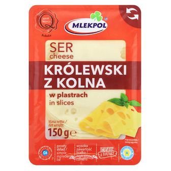 Сир Mlekpol Королівський з Кольно нарізаний 45% 150 г (5900820005528)
