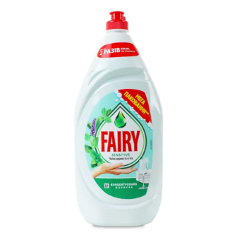 Засіб для миття посуду Fairy Sensitive чайне дерево-м'ята (1350мл)