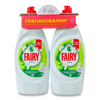 Засіб для миття посуду Fairy Яблуко (2*900мл)