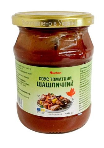 Соус Auchan Шашличний томатний 450 г (4823090135263)