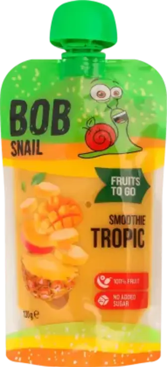Пюре-смузі Bob Snail банан-ананас-манго без цукру 120 г