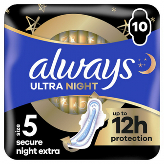 Прокладки Always Ultra Secure Night Extra 10шт