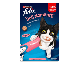 Корм для котів Felix Deli Moments з лососем (4*10г)